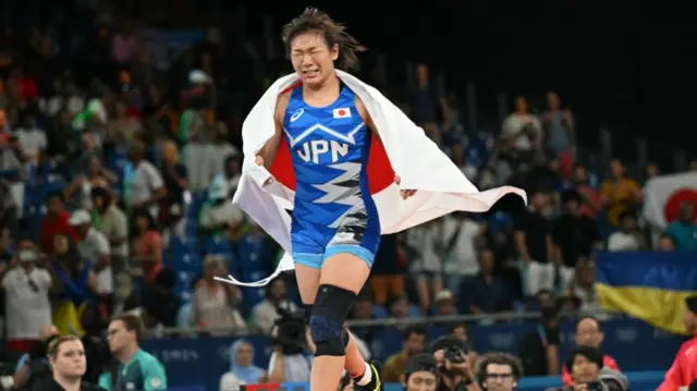 Sakura Motoki of Japan won the women's 62kg freestyle gold