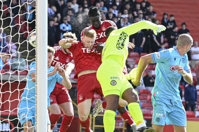 Pape Habib Gueye scores for Aberdeen against St Mirren