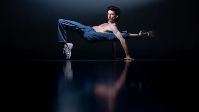 French dancer performs a move