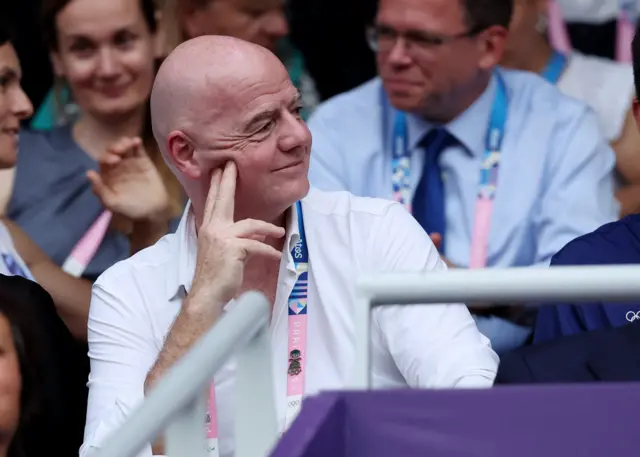 FIFA President Gianni Infantino is pictured before the closing ceremony