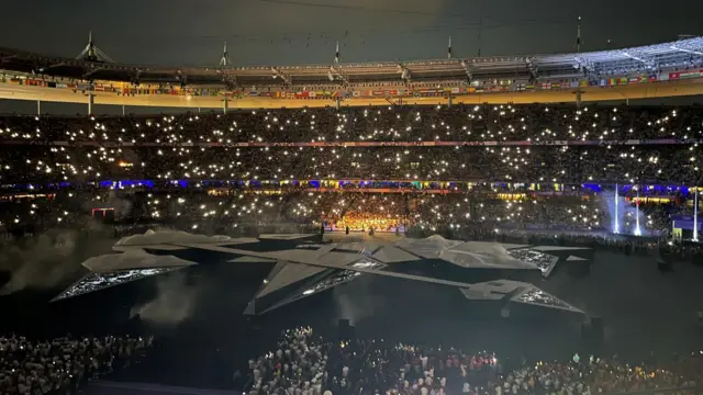 The Stade de France in darkness