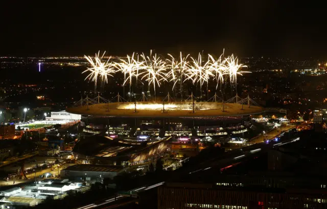 Fireworks at Stade de France