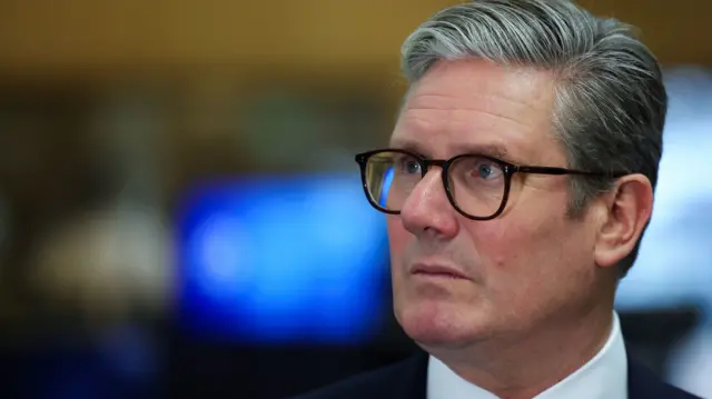 Keir Starmer during a visit to Lambeth police headquarters in London on 9 August