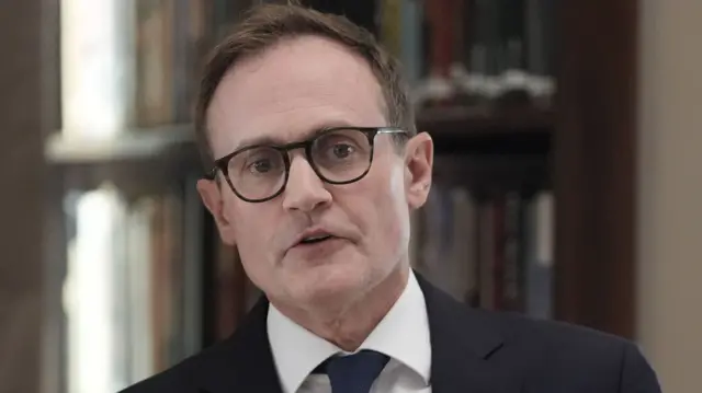 Tory leadership candidate Tom Tugendhat gives a speech in Westminster