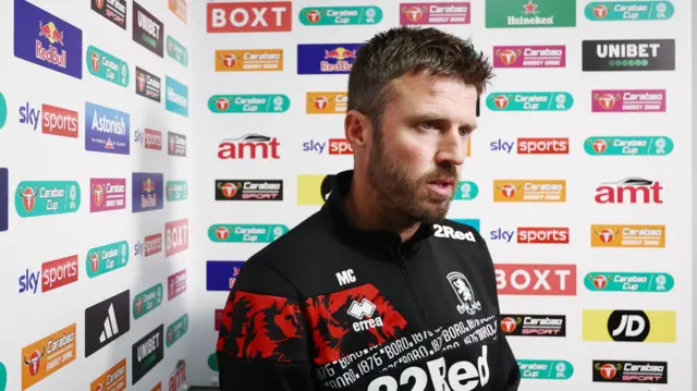 Michael Carrick during a pre-game interview