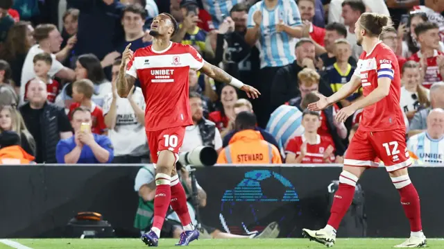 Delano Burgzorg celebrates his goal