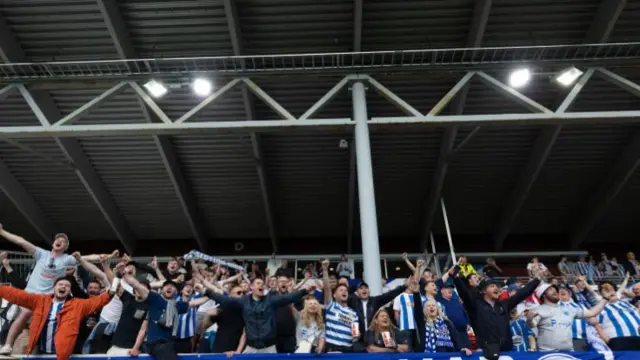 Kilmarnock fans during a UEFA Conference League qualifying match between Tromso and Kilmarnock at the Romssa Arena, on August 15, 2024, in Tromso, Norway. (Photo by Craig Foy / SNS Group)