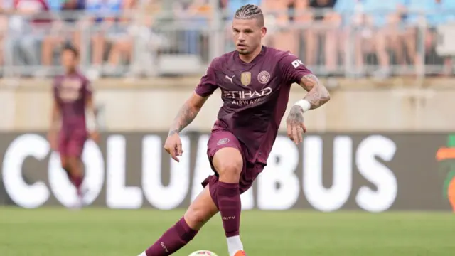 Kalvin Phillips playing in a friendly for Manchester City