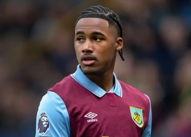 Wilson Odobert in a Burnley shirt