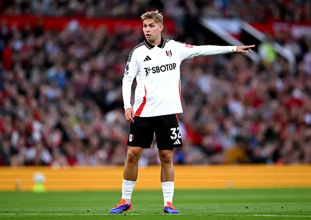 Emile Smith Rowe of Fulham gestures