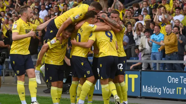 Oxford United celebrate goal