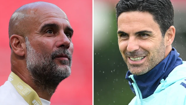 Pep Guardiola and Mikel Arteta