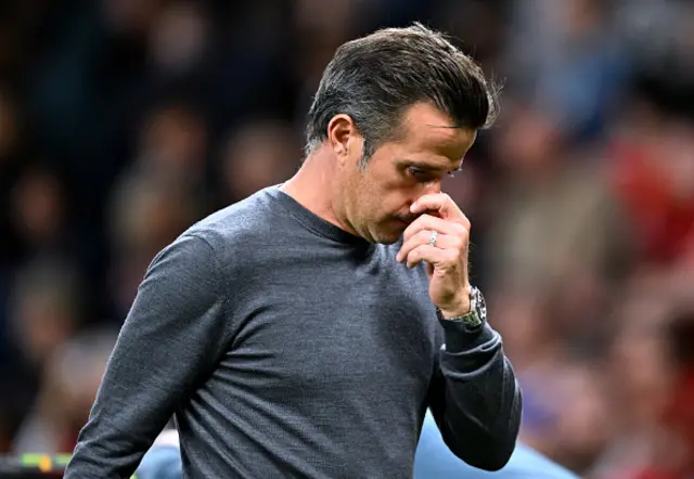 : Marco Silva, Manager of Fulham, reacts