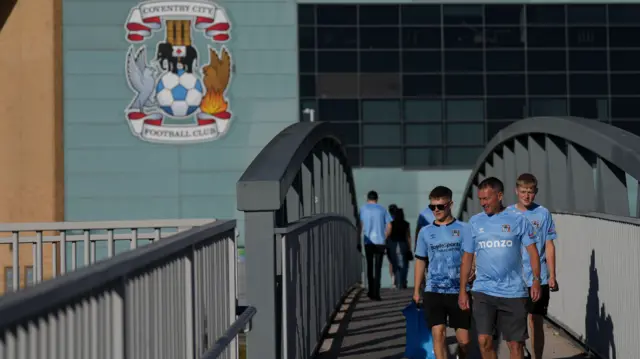 Coventry fans arrive at the CBS Arena