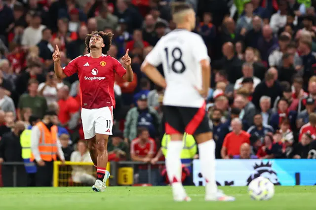 Joshua Zirkzee of Manchester United celebrates