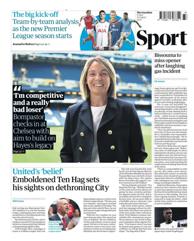 Guardian's main sport page