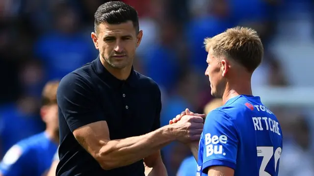 Portsmouth's John Mousinho and Matt Ritchie