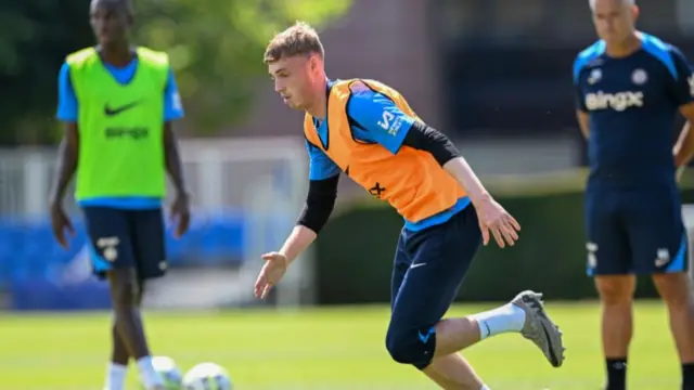 Chelsea's Cole Palmer in a training session