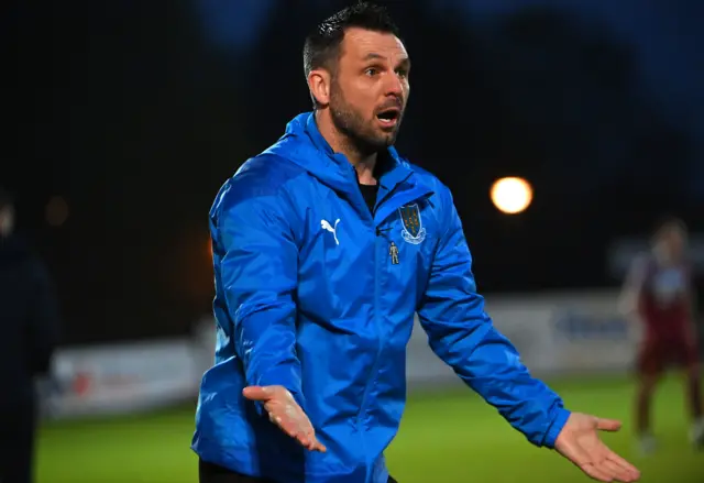 Jim Ervin during the Ballymena United match against Coleraine