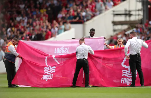 Nottingham Forest's Danilo receives medical attention after sustaining an injury