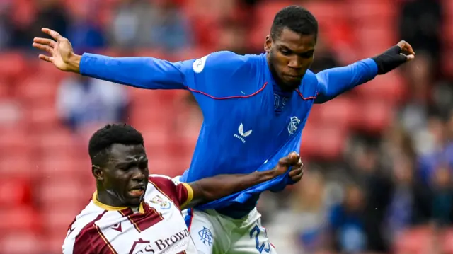 St Johnstone's Adama Sidibeh and Rangers' Dujon Sterling