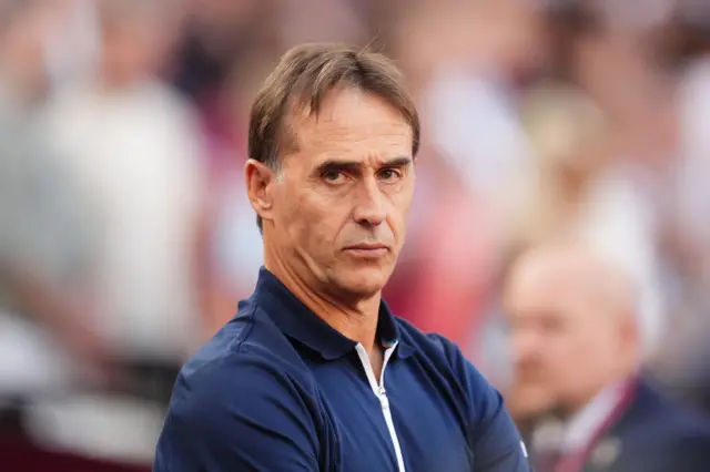 Lopetegui looks stoney faced on the touchline