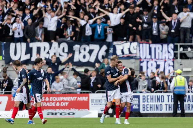 Falkirk players celebrating