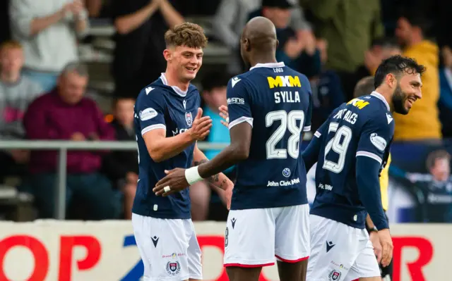 Seb Palmer-Houlden celebrates his goal