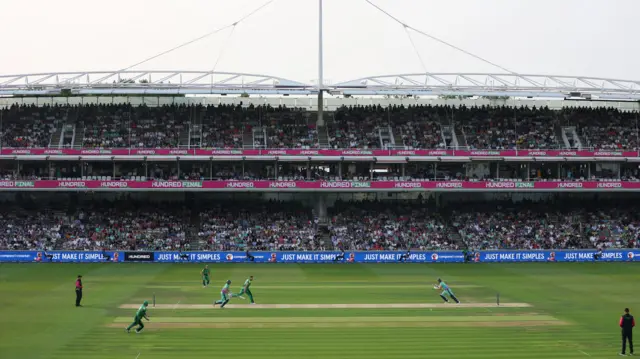 Oval Invincibles' Will Jacks (right) and Dawid Malan running during The Hundred Men's Final