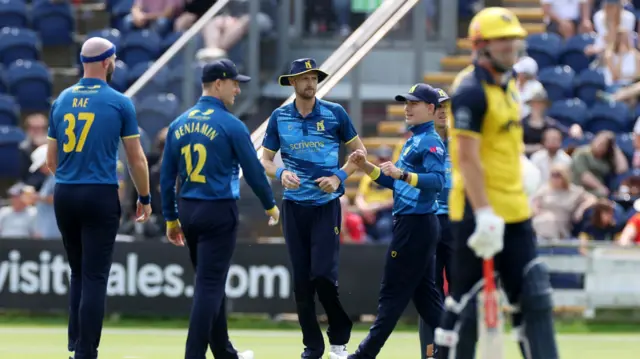 Billy Root departs in Cardiff