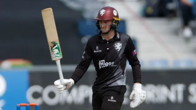 Somerset's Lewis Goldsworthy hit his third One-Day Cup half-century in this year's competition