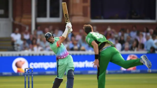 Will Jacks of Oval Invincibles hits out during The Hundred Final between Oval Invincibles and Southern Brave