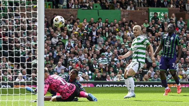 Celtic's Daizen Maeda scores