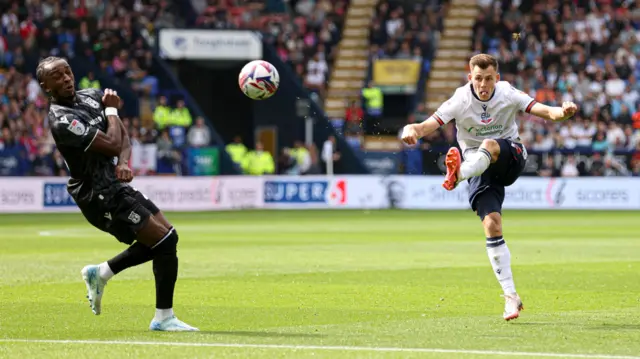 Szabolcs Schön of Bolton Wanderers shoots at goal