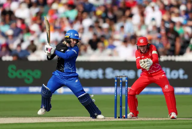 Georgia Redmayne reacts after hitting the ball