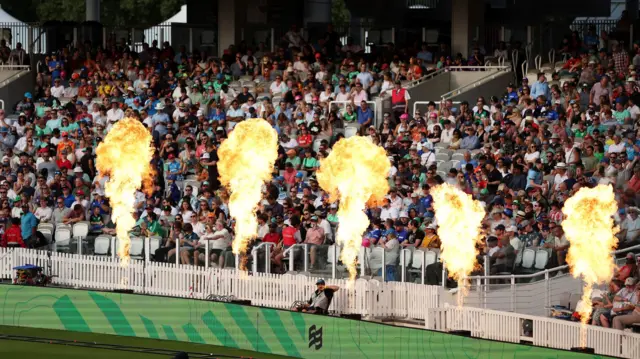 Pyrotechnics ahead of The Hundred Men's Final at Lord's, London