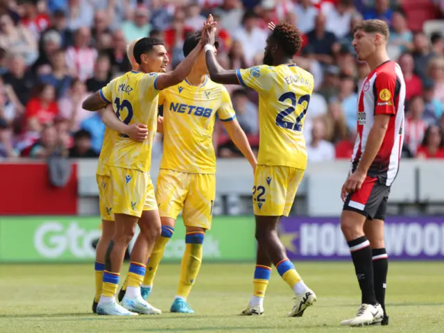 Crystal Palace players celebrating