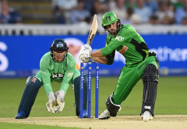 James Vince in front of Sam Billings