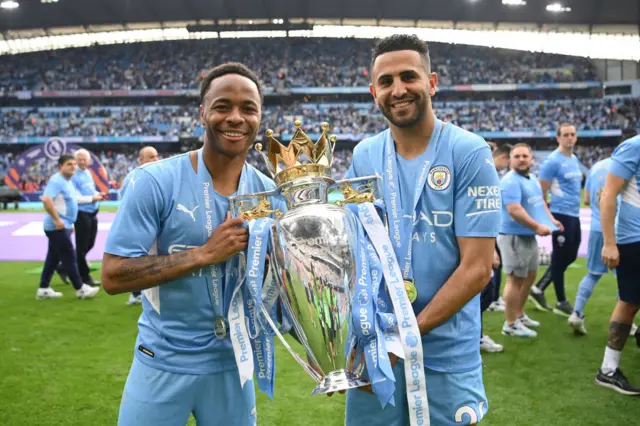 Raheem Sterling and Riyad Mahrez