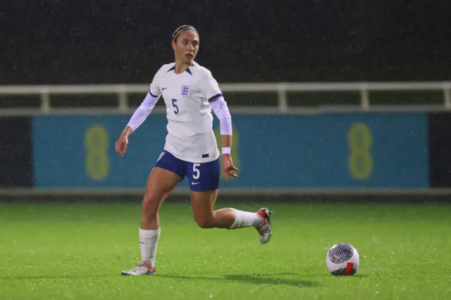 Naomi Layzell of England during the Women's International between England U23 v Spain U23 at St Georges Park on December 04, 2023 in Burton-upon-Trent, England.