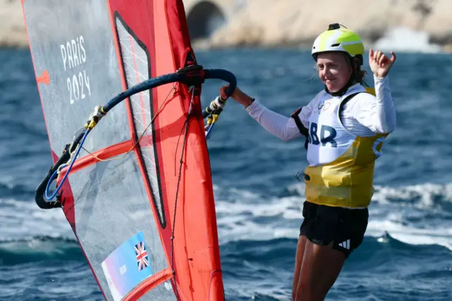 Team GB windsurfer Emma Wilson at the 2024 Olympic Games