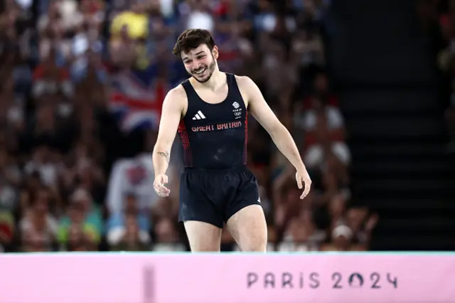 Zak Perzamanos of Team Great Britain reacts