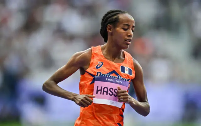 Sifan Hassan of Team Netherlands during the women's 5000m round 1