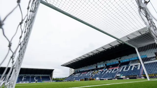 A general stadium view before a William Hill Championship match between Falkirk and Queen's Park at the Falkirk Stadium, on August 02, 2024, in Falkirk, Scotland. (Photo by Mark Scates / SNS Group)