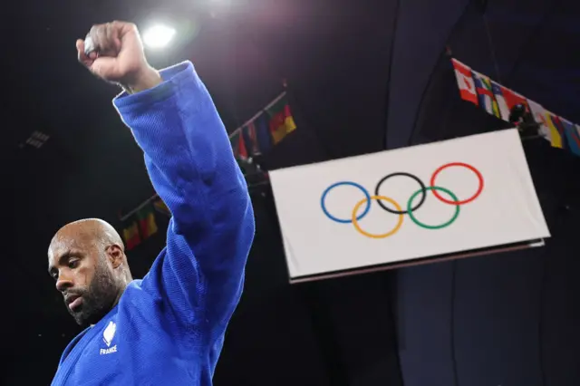 Teddy Riner at the 2024 Paris Olympics