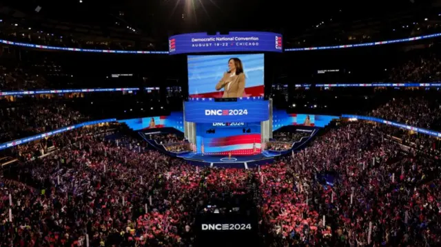 Democratic presidential candidate and U.S. Vice President Kamala Harris, and U.S. Democratic vice presidential candidate Minnesota Governor Tim Walz attend Day one of the Democratic National Convention (DNC) at the United Center in Chicago, Illinois, U.S., August 19, 2024.