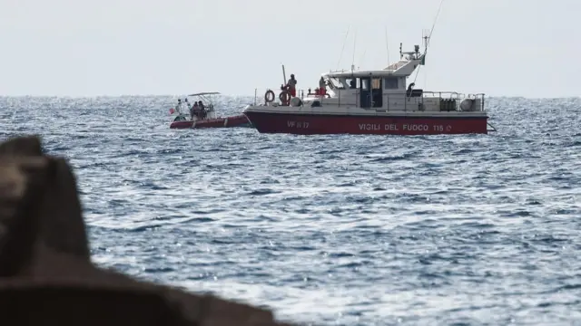 A vigili del fouco ship on the water