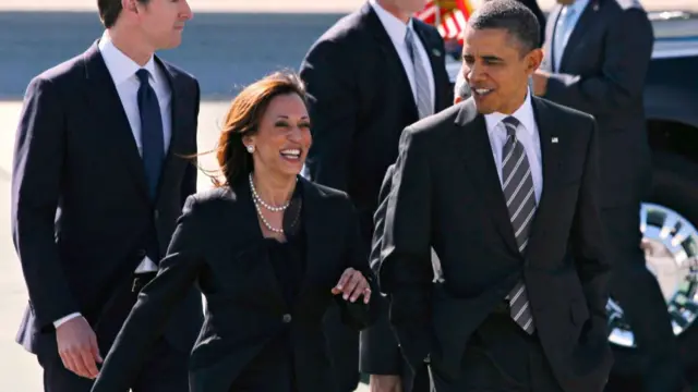 Harris and Obama seen together in 2012