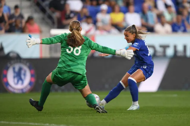 Johanna Rytting Kaneryd takes a shot at goal