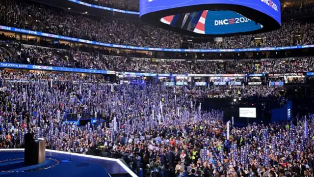 Crowd at the DNC on Monday night